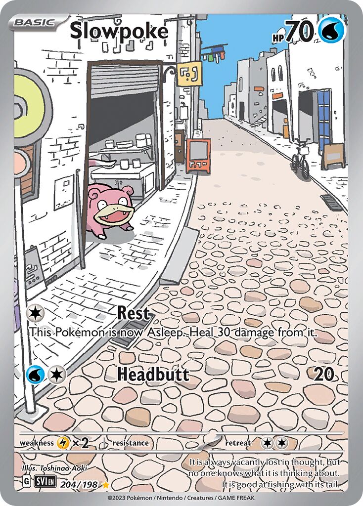 Slowpoke - 204/198 - Illustration Rare (Inglés Foil NM)