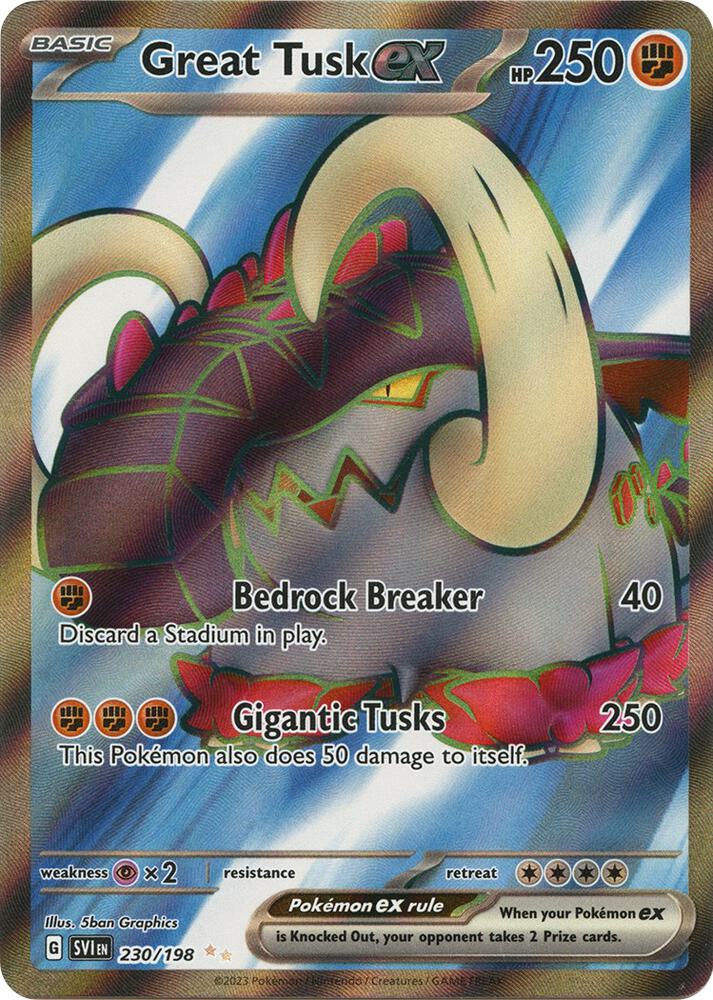 Great Tusk ex - 230/198 - Ultra Rare (Inglés Foil NM)