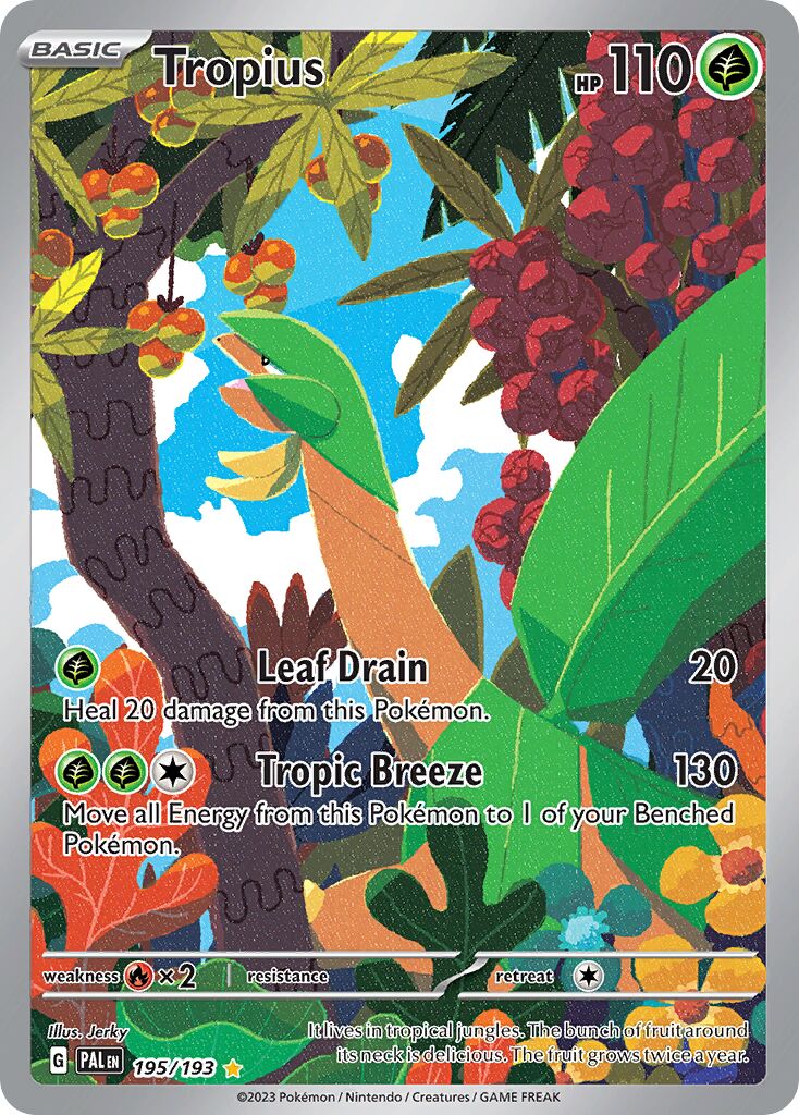 Tropius - 195/193 - Illustration Rare (Inglés Foil NM)