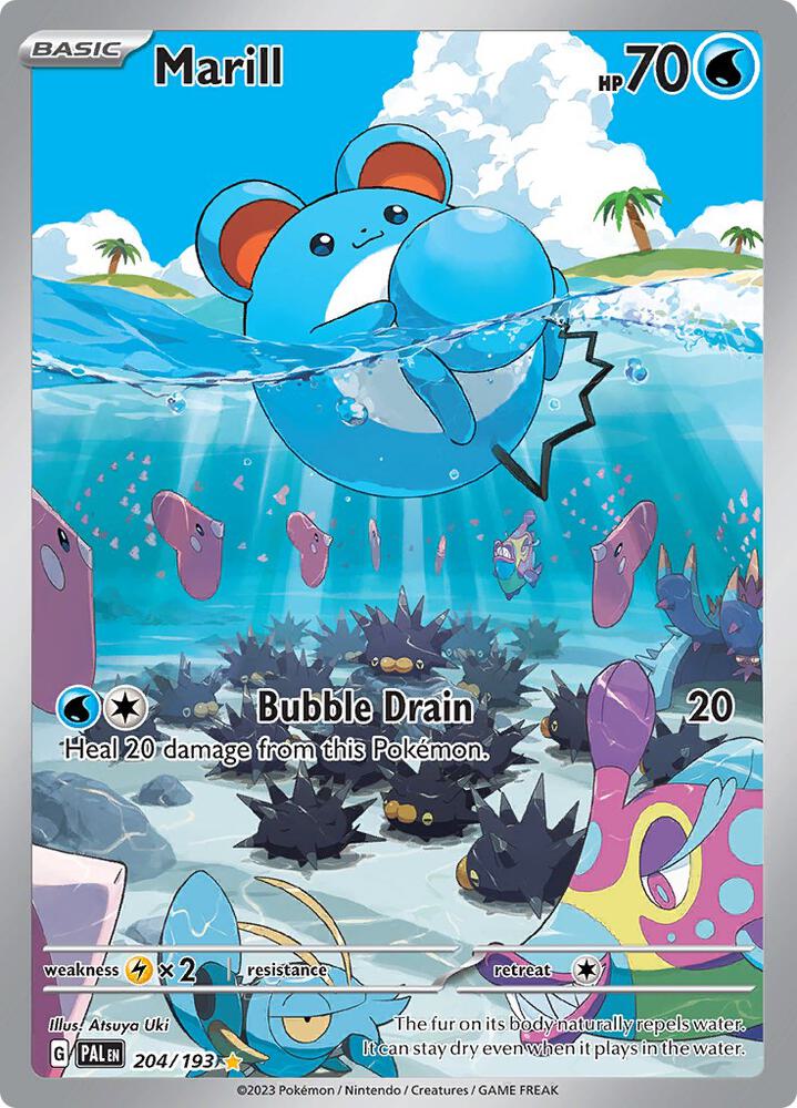 Marill - 204/193 - Illustration Rare (Inglés Foil NM)