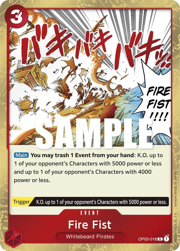 Fire Fist - OP03-018 - Rare Foil (Inglés Foil NM)