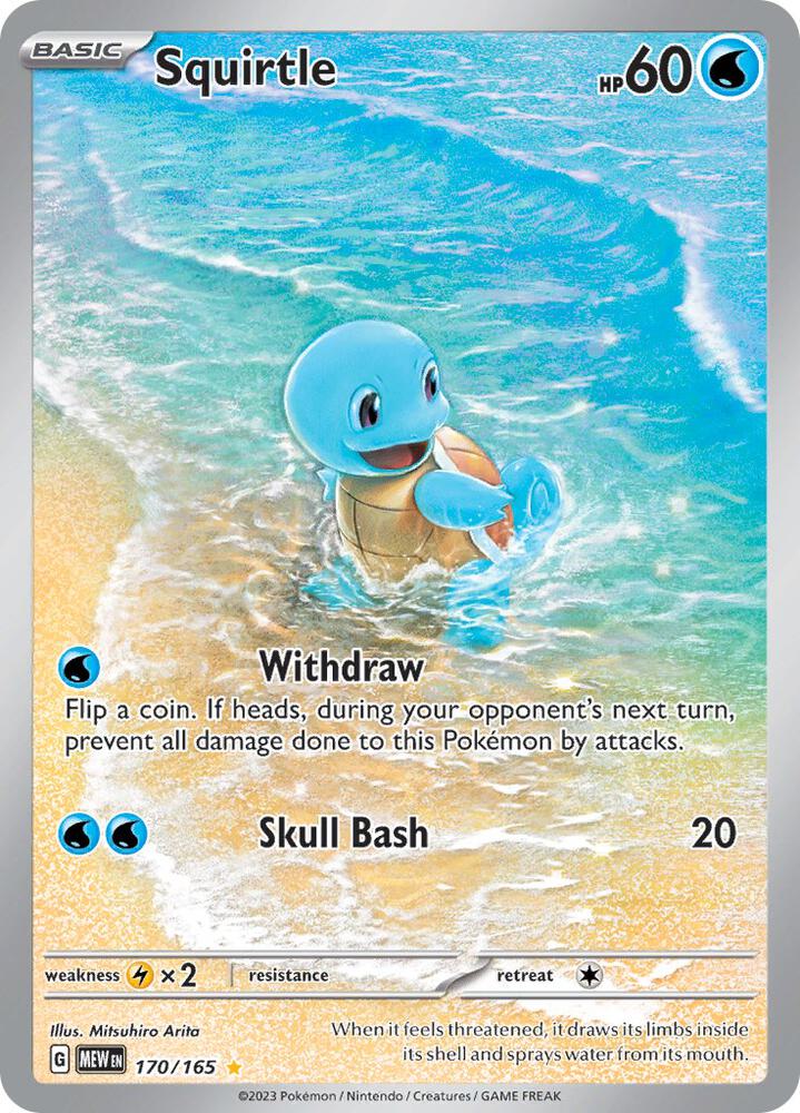 Squirtle - 170/165 - Illustration Rare (Inglés Foil NM)
