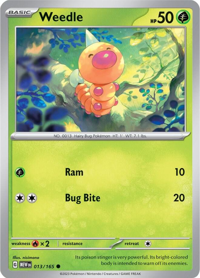 Weedle - 013/165 - Common (Español NM)