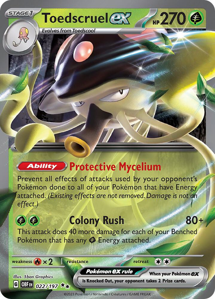 Toedscruel ex - 022/197 - Double Rare (Inglés Foil NM)