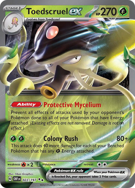 Toedscruel ex - 022/197 - Double Rare (Inglés Foil NM)