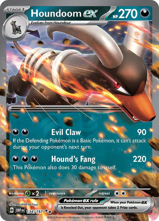 Houndoom ex - 134/197 - Double Rare (Inglés Foil NM)