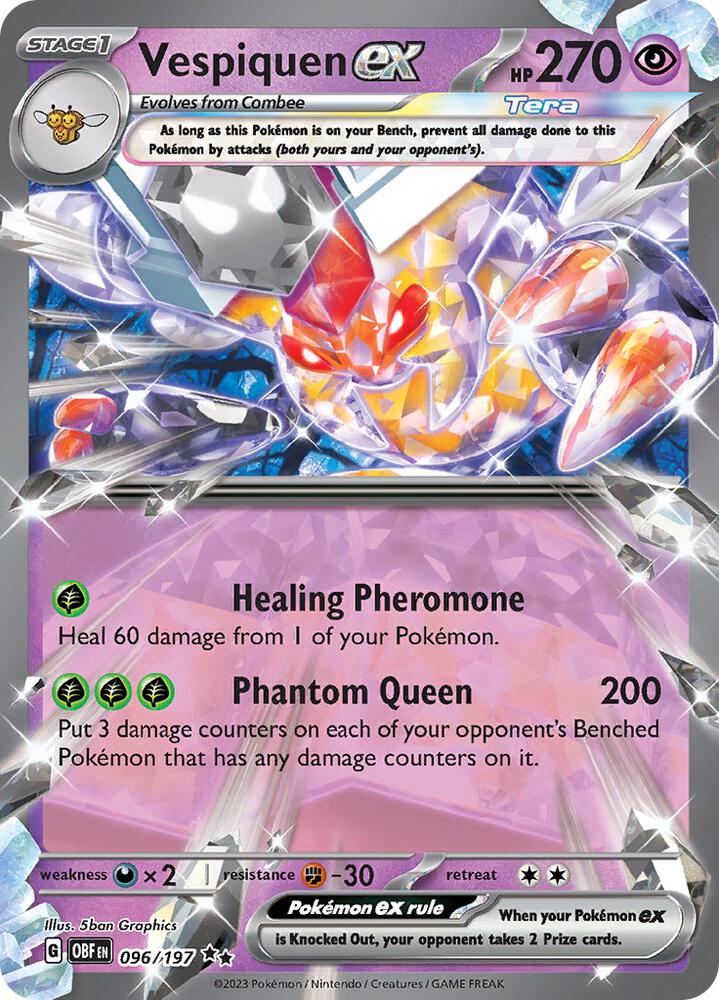 Vespiquen ex - 096/197 - Double Rare (Inglés Foil NM)