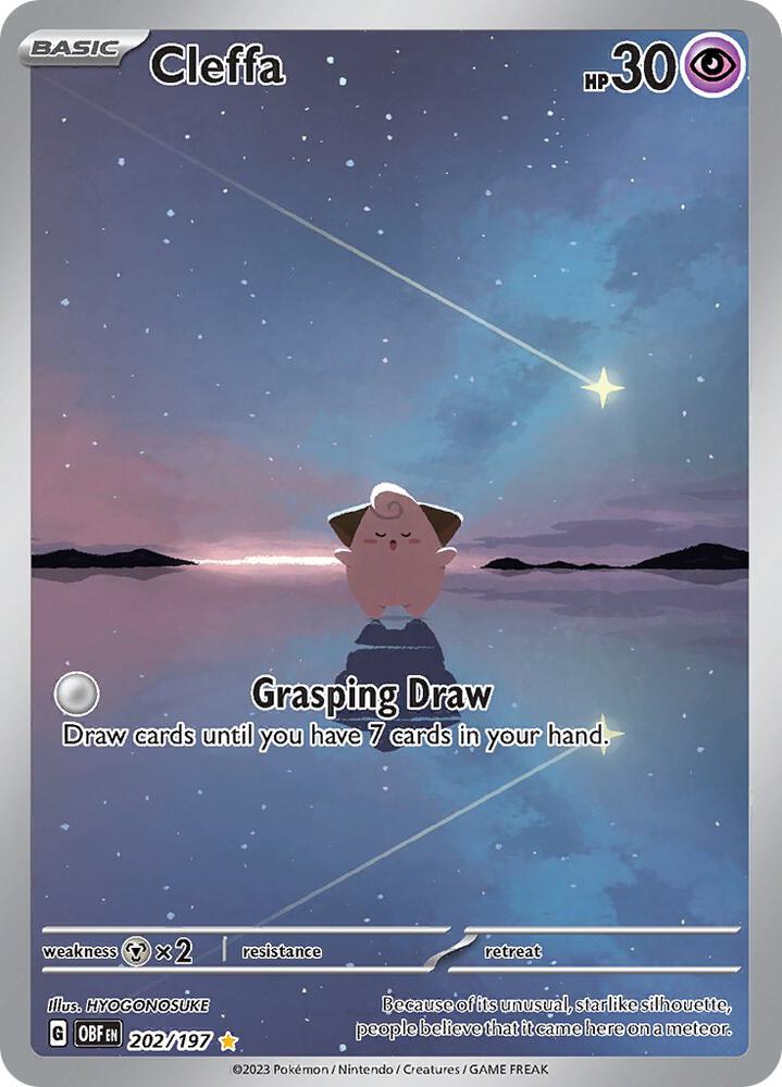 Cleffa - 202/197 - Illustration Rare (Inglés Foil NM)