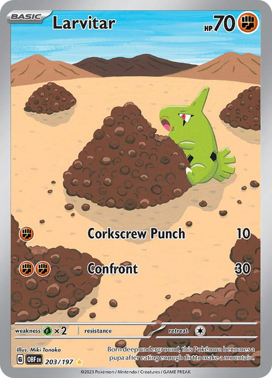 Larvitar - 203/197 - Illustration Rare (Inglés Foil NM)
