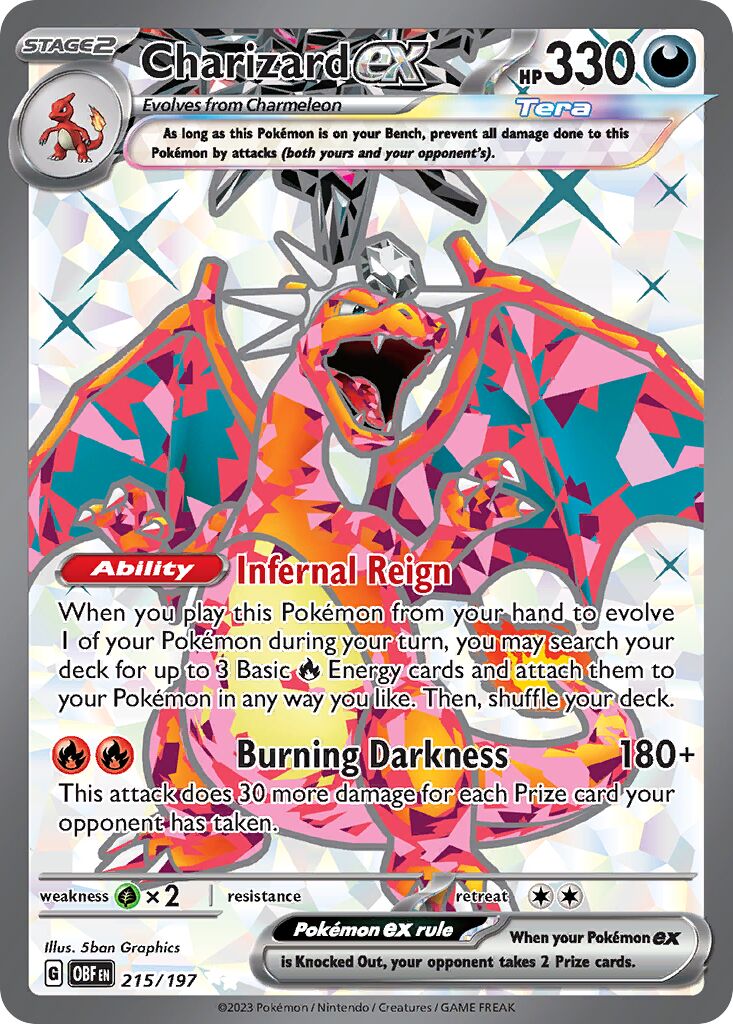 Charizard ex - 215/197 - Ultra Rare (Inglés Foil NM)