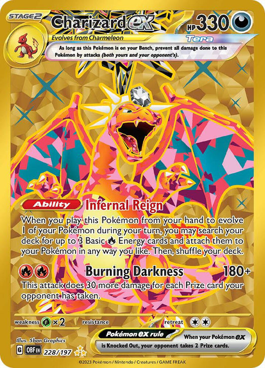 Charizard ex - 228/197 - Hyper Rare (Inglés Foil NM)