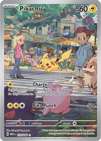 Pikachu - 173/165 - Illustration Rare (Inglés Foil NM)