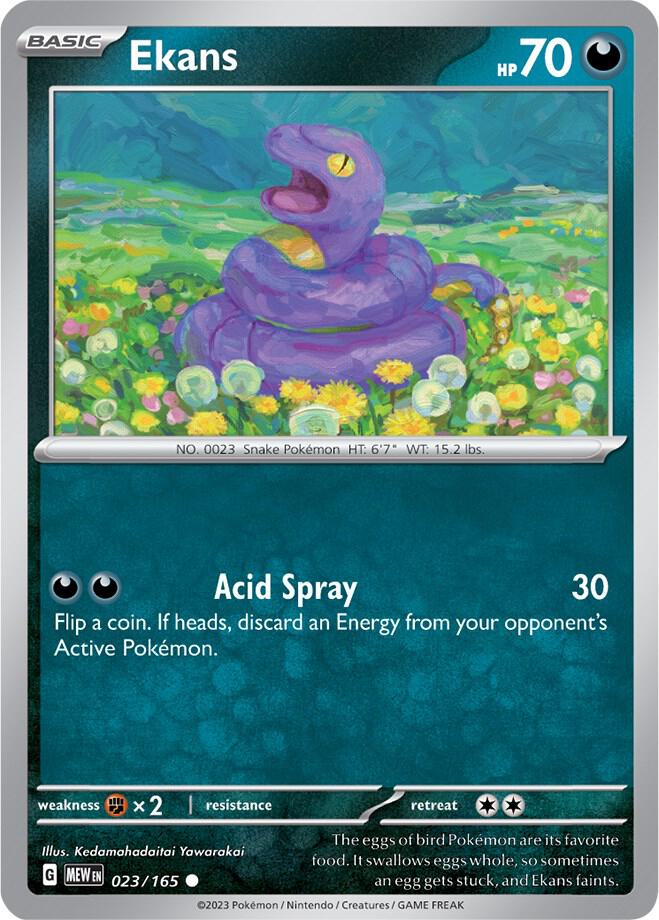Ekans - 023/165 - Common (Inglés NM)