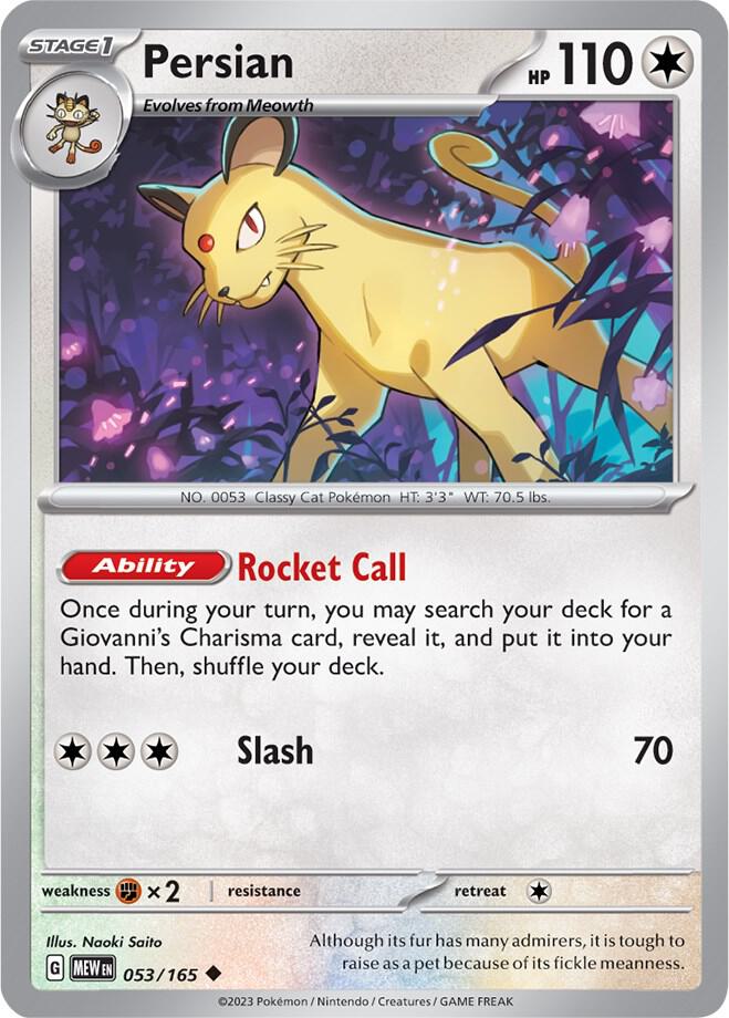 Persian - 053/165 - Uncommon (Español NM)