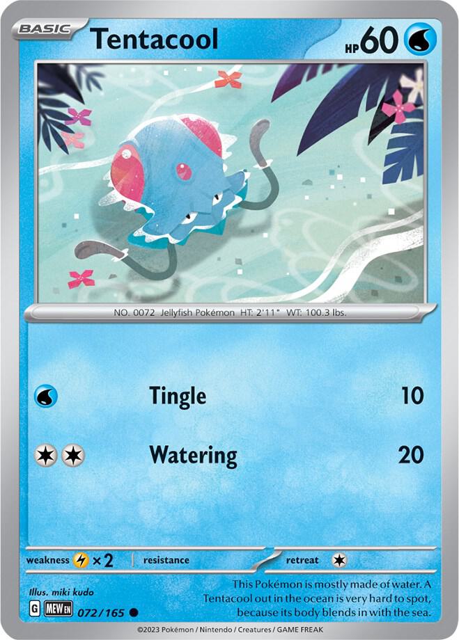 Tentacool - 072/165 - Common (Español NM)