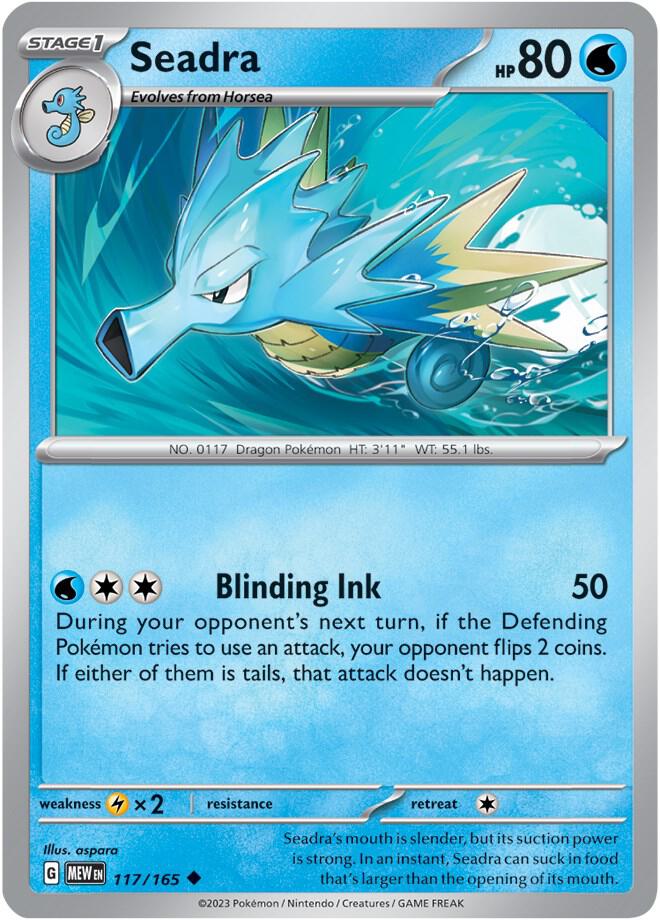 Seadra - 117/165 - Uncommon (Español NM)