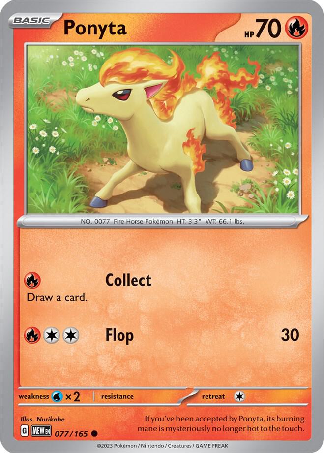 Ponyta - 077/165 - Common (Español NM)