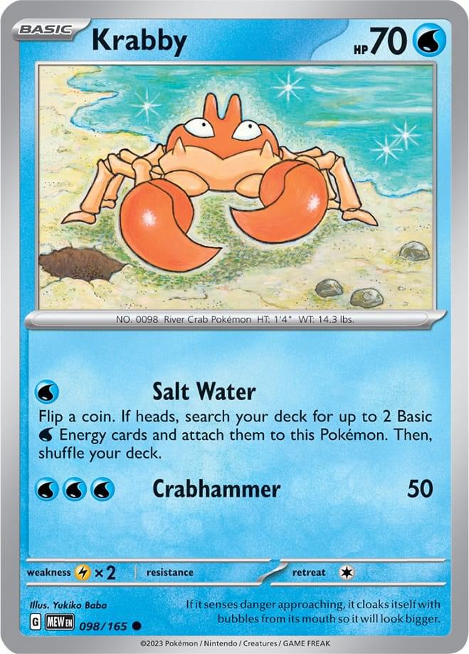 Krabby - 098/165 - Common (Español NM)