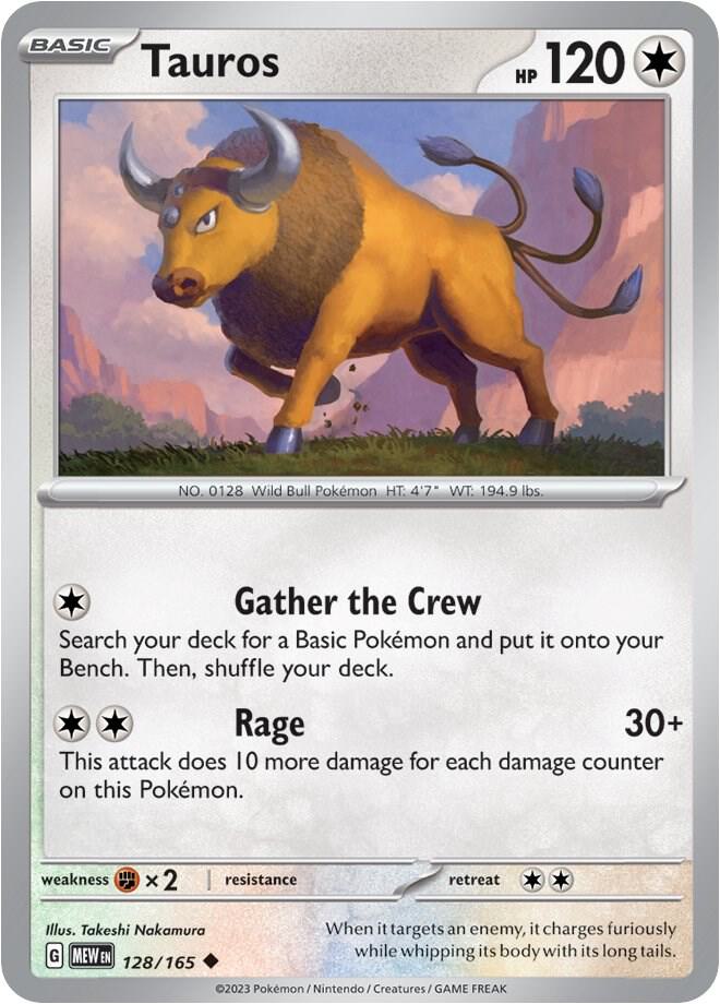 Tauros - 128/165 - Uncommon (Español NM)