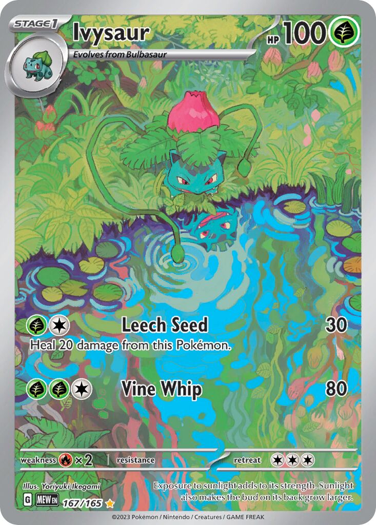 Ivysaur - 167/165 - Illustration Rare (Inglés Foil LP)