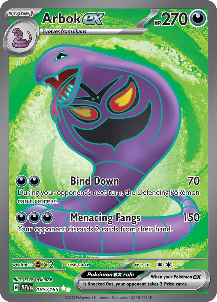 Arbok ex - 185/165 - Ultra Rare (Inglés Foil NM)