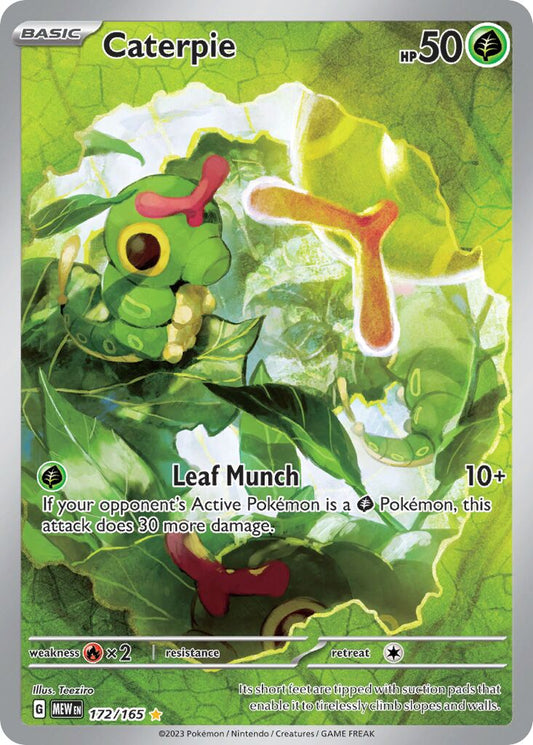 Caterpie - 172/165 - Illustration Rare (Inglés Foil LP)