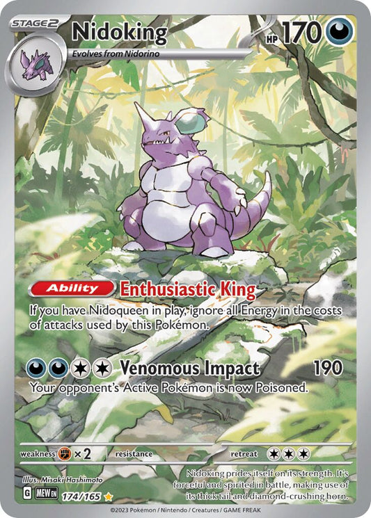Nidoking - 174/165 - Illustration Rare (Inglés Foil NM)