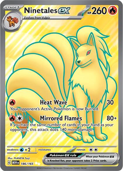 Ninetales ex - 186/165 - Ultra Rare (Inglés Foil NM)