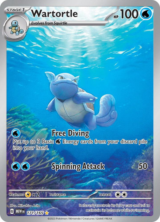 Wartortle - 171/165 - Illustration Rare (Inglés Foil NM)