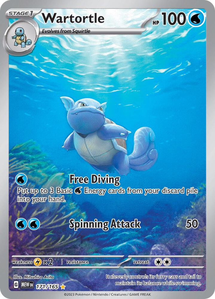 Wartortle - 171/165 - Illustration Rare (Inglés Foil LP)