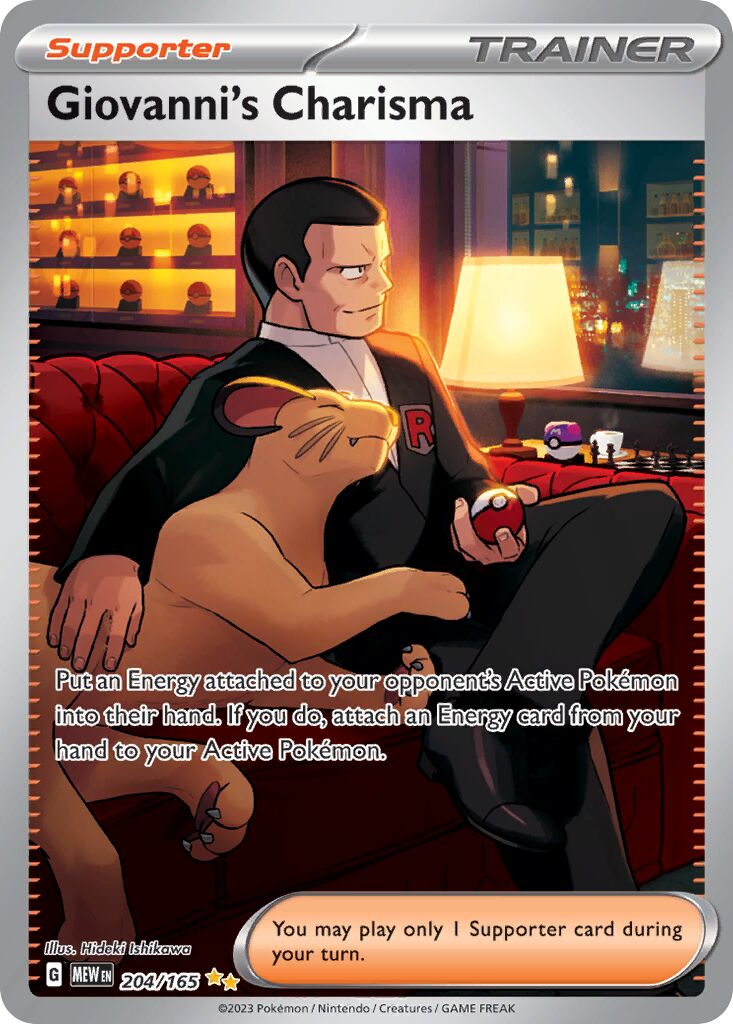 Giovanni's Charisma - 204/165 - Special Illustration Rare (Inglés Foil NM)
