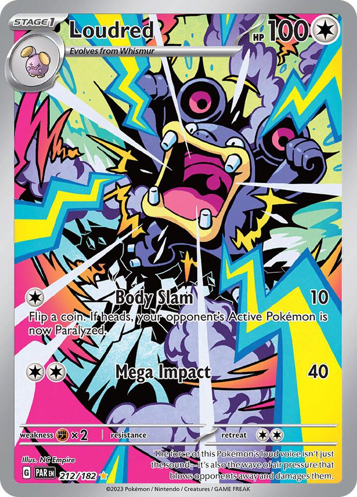 Loudred - 212/182 - Illustration Rare (Inglés Foil NM)