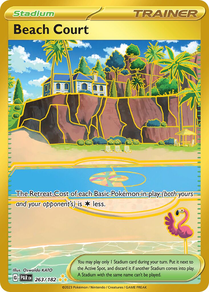 Beach Court - 263/182 - Hyper Rare (Español Foil NM)
