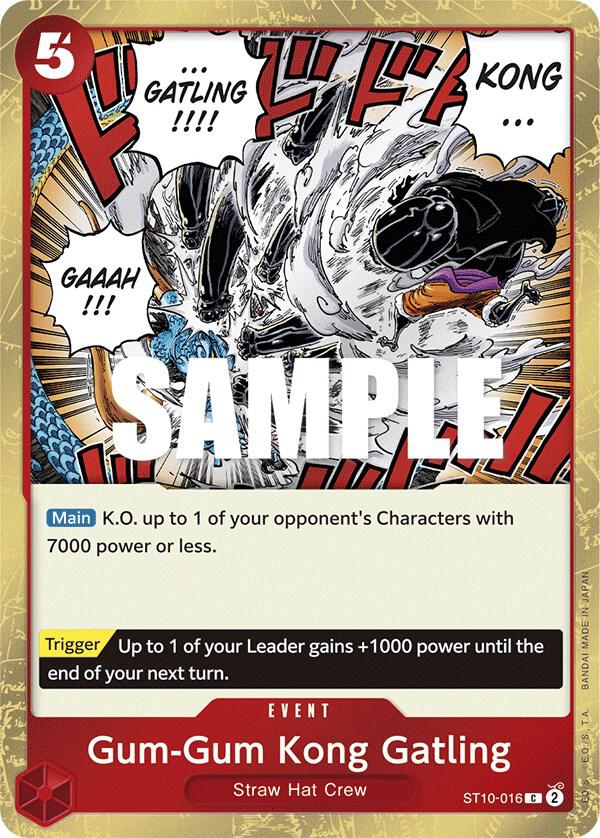 Gum-Gum Kong Gatling - ST10-016 - Common Foil (Inglés Foil NM)