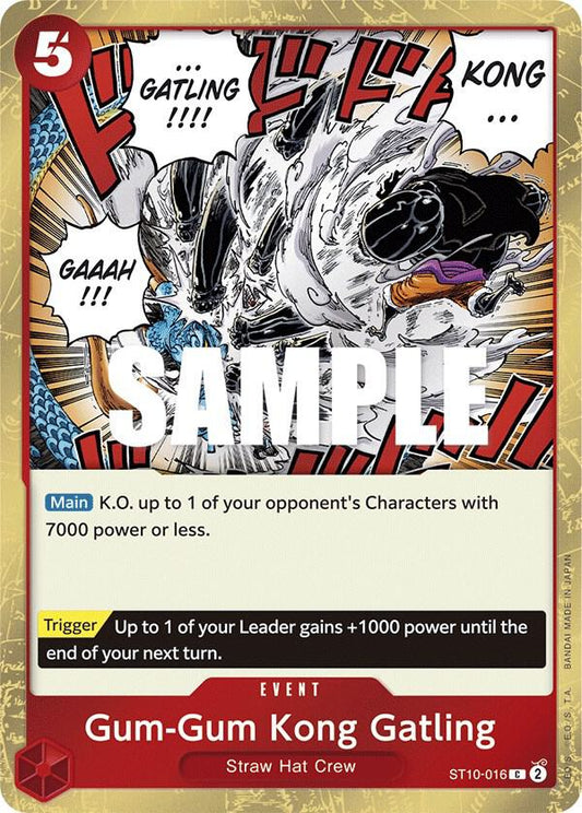 Gum-Gum Kong Gatling - ST10-016 - Common Foil (Inglés Foil NM)