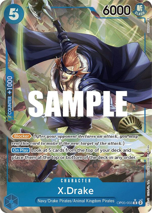 X.Drake (Alternate Art) - OP05-055 - Alternate Art Foil (Inglés Foil NM)