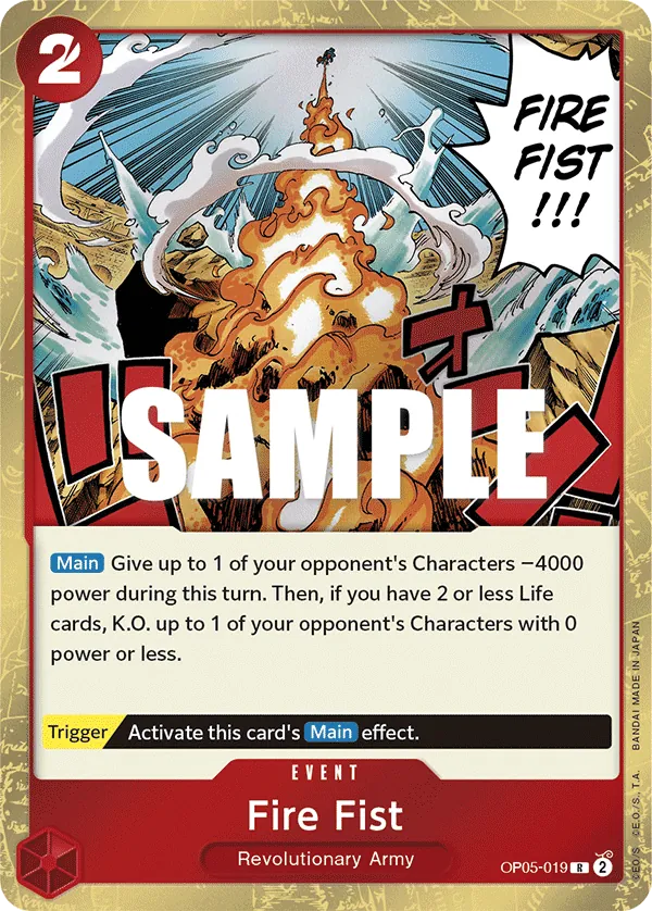 Fire Fist - OP05-019 - Rare Foil (Inglés Foil NM)