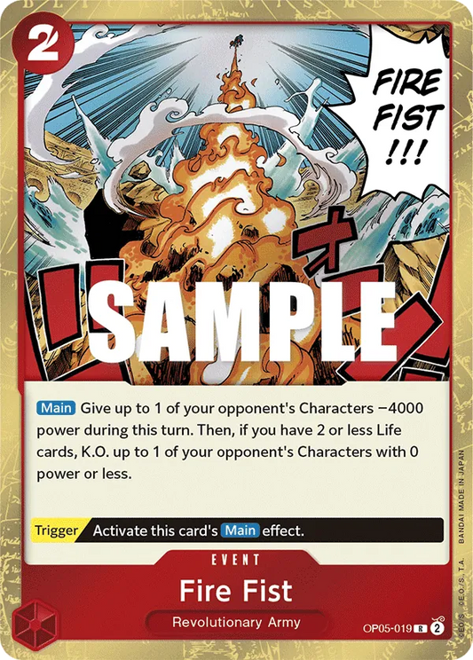 Fire Fist - OP05-019 - Rare Foil (Inglés Foil NM)