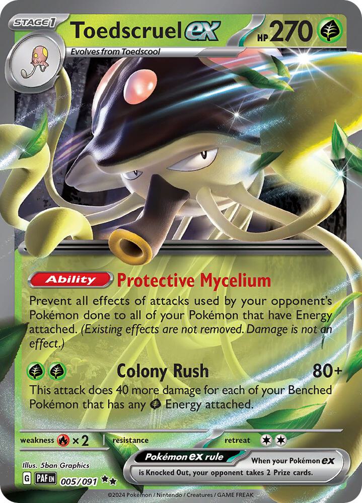 Toedscruel ex - 005/091 - Double Rare (Inglés Foil NM)