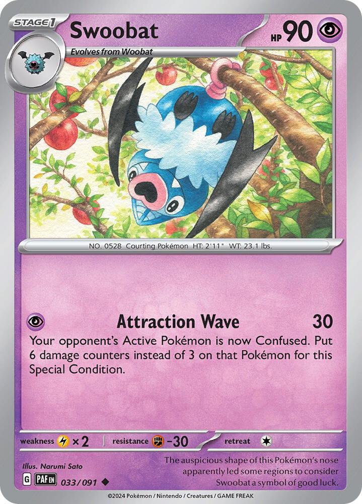 Swoobat - 033/091 - Uncommon (Español NM)