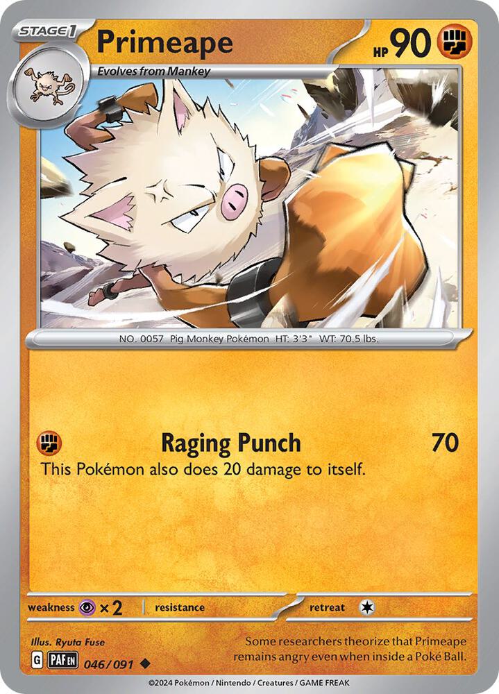 Primeape - 046/091 - Uncommon (Inglés NM)