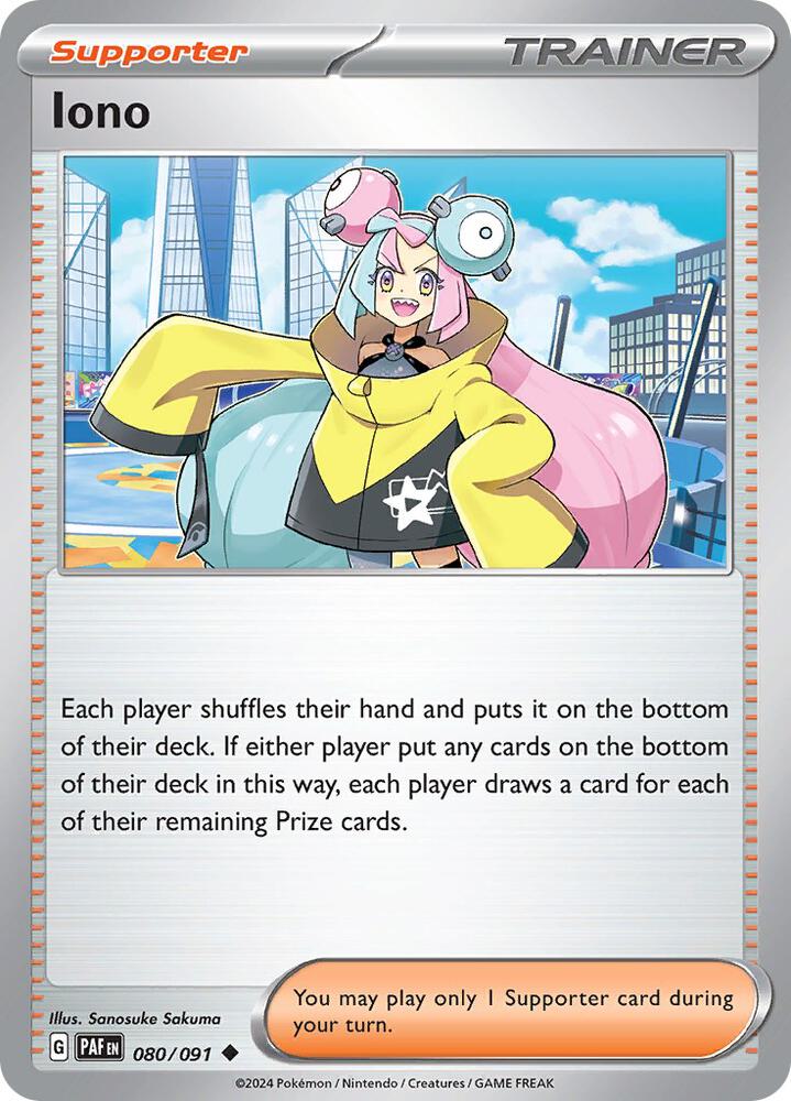 Iono - 080/091 - Uncommon (Inglés Reverse Holo NM)
