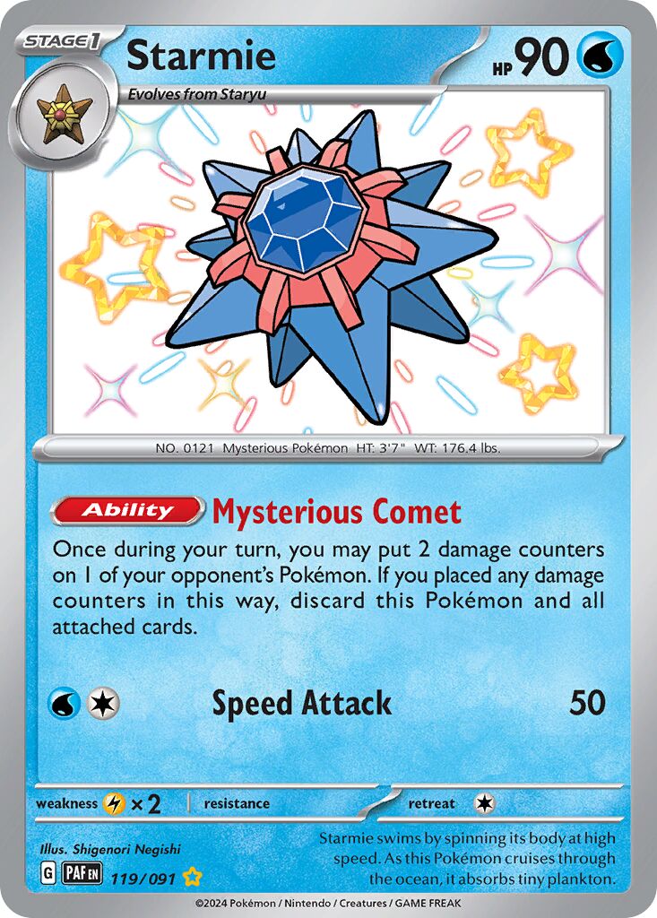 Starmie - 119/091 - Shiny Rare (Español Foil NM)