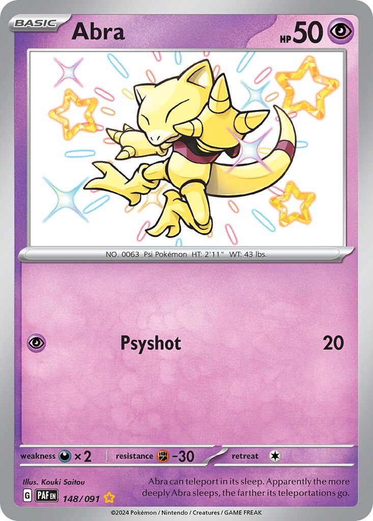 Abra - 148/091 - Shiny Rare (Inglés Foil NM)