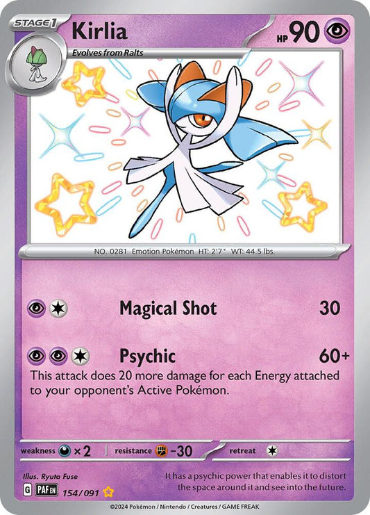Kirlia - 154/091 - Shiny Rare (Inglés Foil NM)