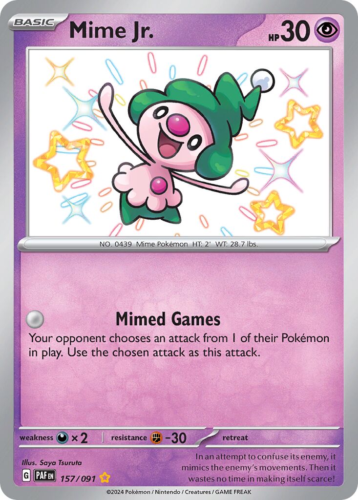 Mime Jr. - 157/091 - Shiny Rare (Inglés Foil NM)