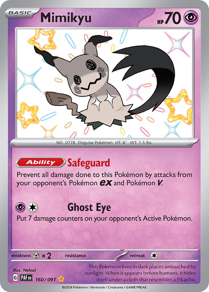 Mimikyu - 160/091 - Shiny Rare (Inglés Foil NM)