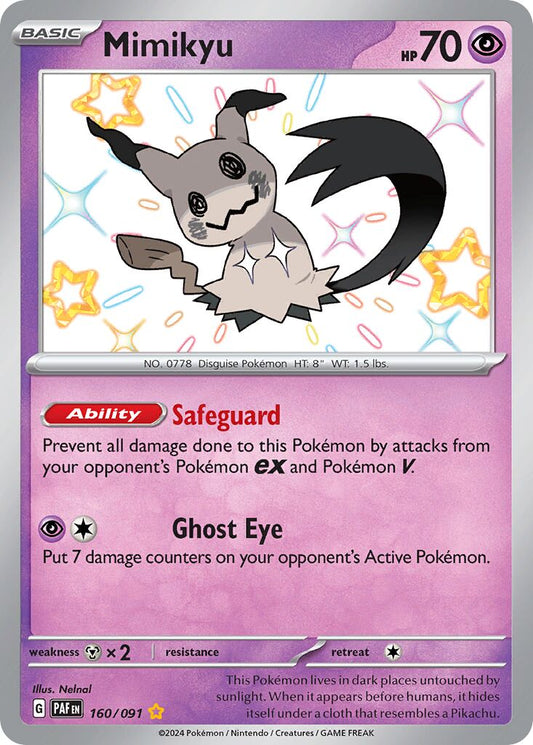 Mimikyu - 160/091 - Shiny Rare (Inglés Foil NM)