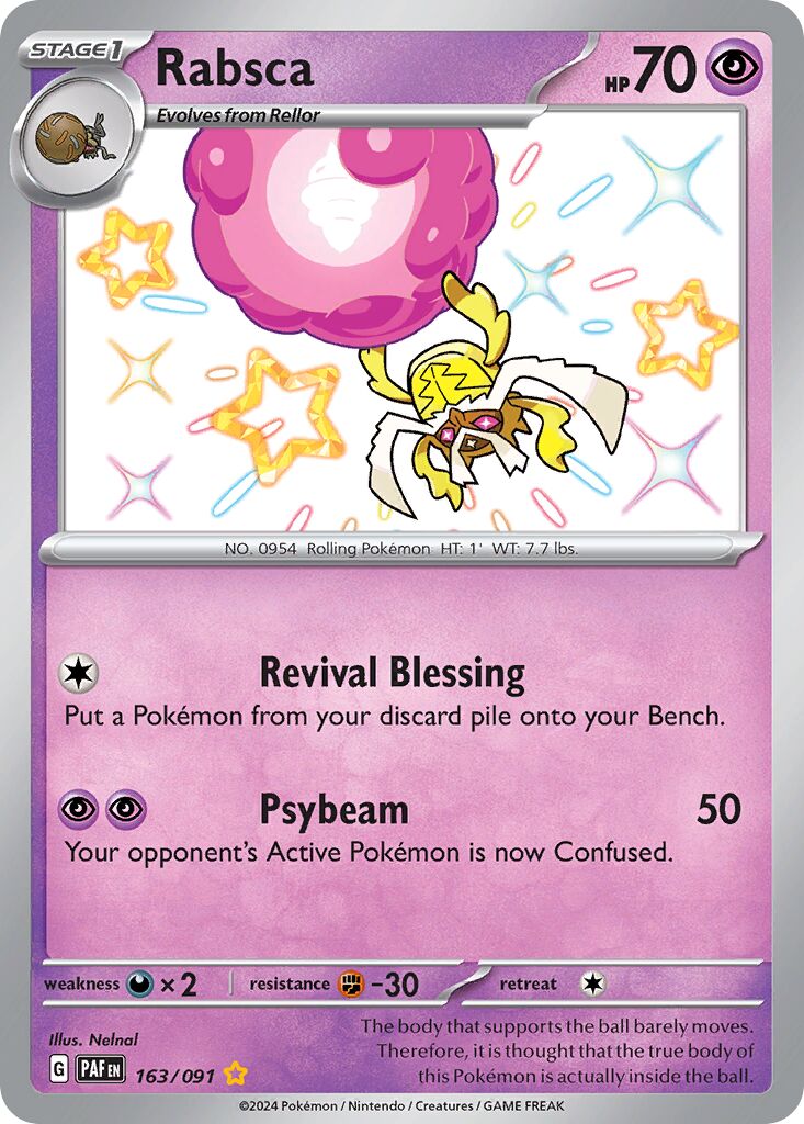 Rabsca - 163/091 - Shiny Rare (Español Foil NM)