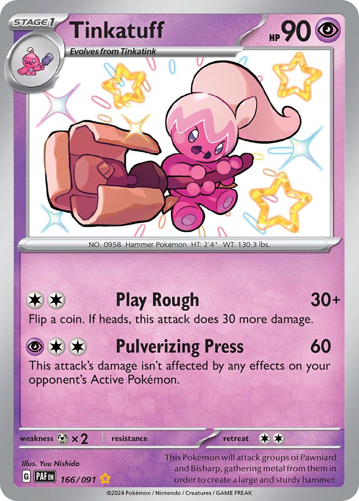 Tinkatuff - 166/091 - Shiny Rare (Inglés Foil NM)